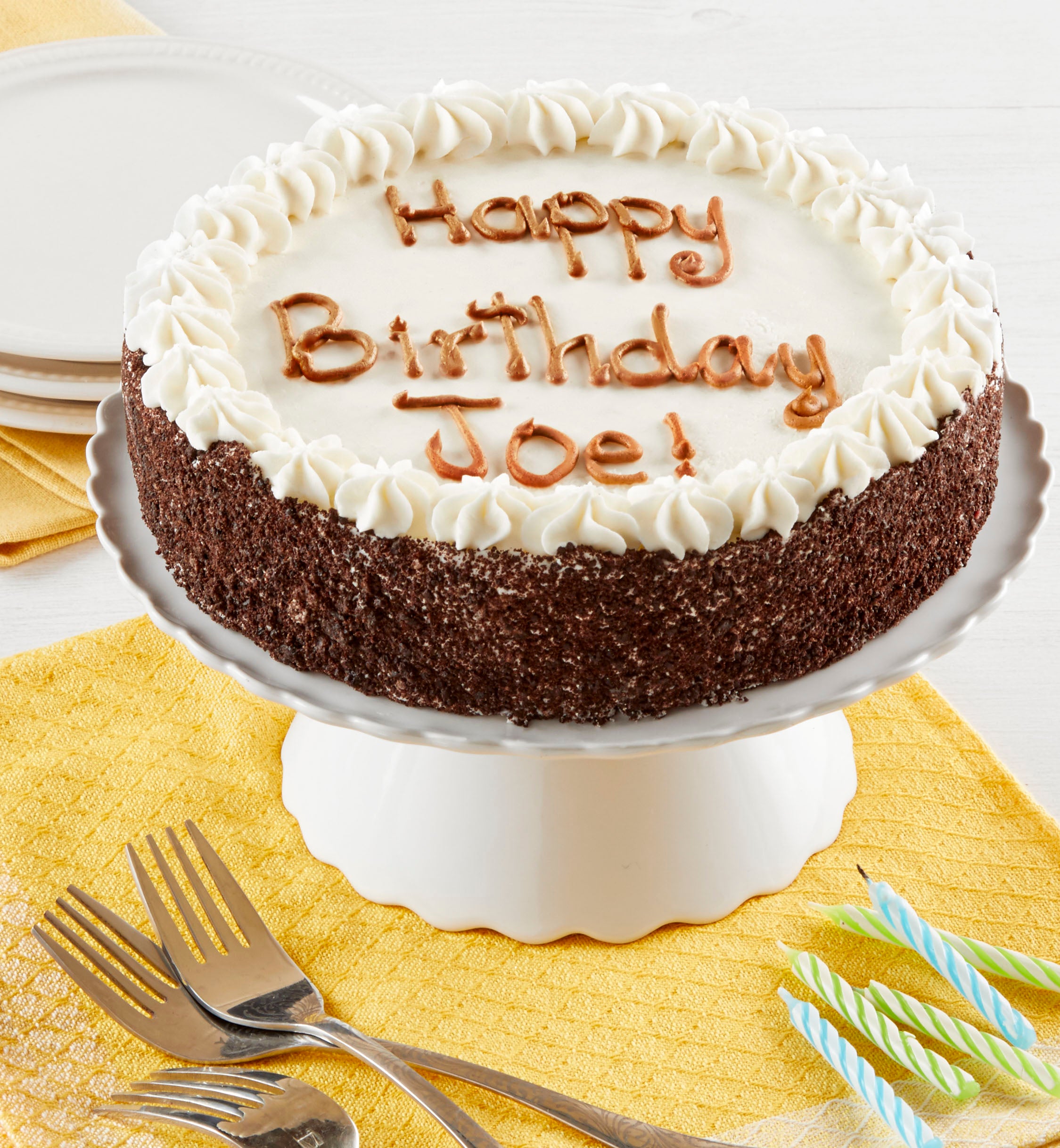 Bake Me A Wish! Personalized Chocolate&Vanilla Cake